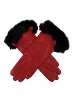 Dents - Glamis Ladies Silk Lined Hairsheep Leather Gloves with Fur Cuffs
