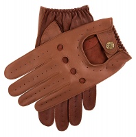 Dents - Waverley Mens Hairsheep Leather Two Colour Driving Gloves Cognac Tan