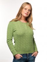 William Lockie - Candice 2ply Cable Crew Neck