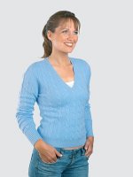 William Lockie - Candice 2ply Cable V Neck