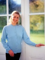 Westaway - Ladies lambswool round neck cardigan