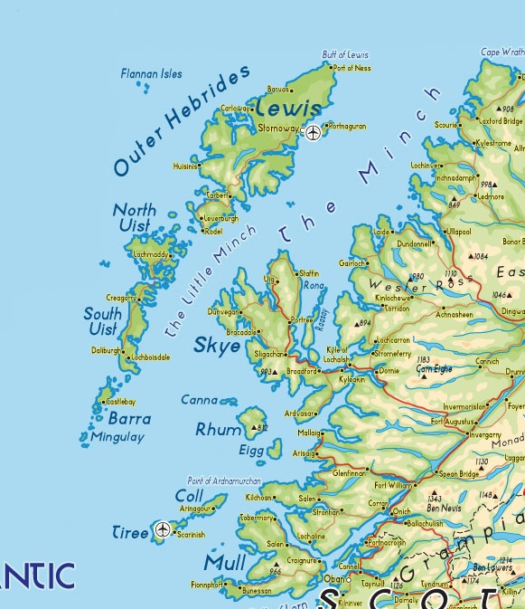 Outer Hebrides Map