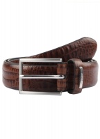 Dents - Crocodile print leather belt