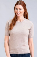 William Lockie - Charlotte 1ply Cashmere short sleeve crew neck