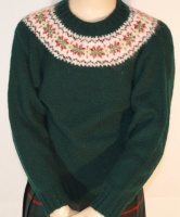 Childrens shetland fair isle yoke pullover