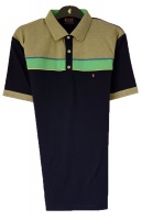 Gabicci -Plain polo shirt with contrast shoulder