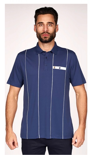 Gabicci - Plain polo shirt with vertical piping