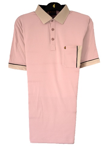 Gabicci -Plain polo shirt with contrast collar sleeve end and pocket
