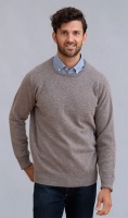 William Lockie Rob Mens Lambswool Round Neck Pullover