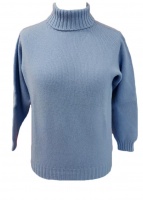 Westaway Ladies Lambswool  3ply Roll Collar Pullover