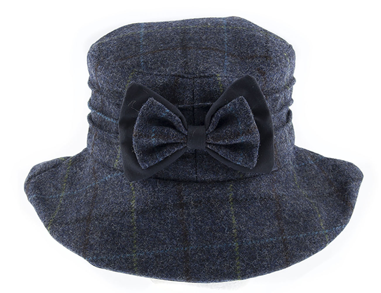 Dents - Abraham Moon Check Hat with Bow Detail