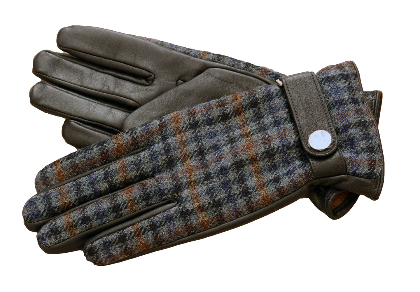 Dents - Margaret Women's Leather & Abraham Moon Tweed Gloves