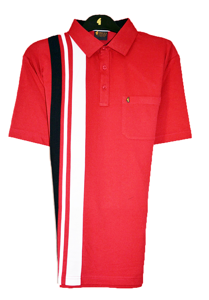 Gabicci - Plain polo shirt with racing stripes