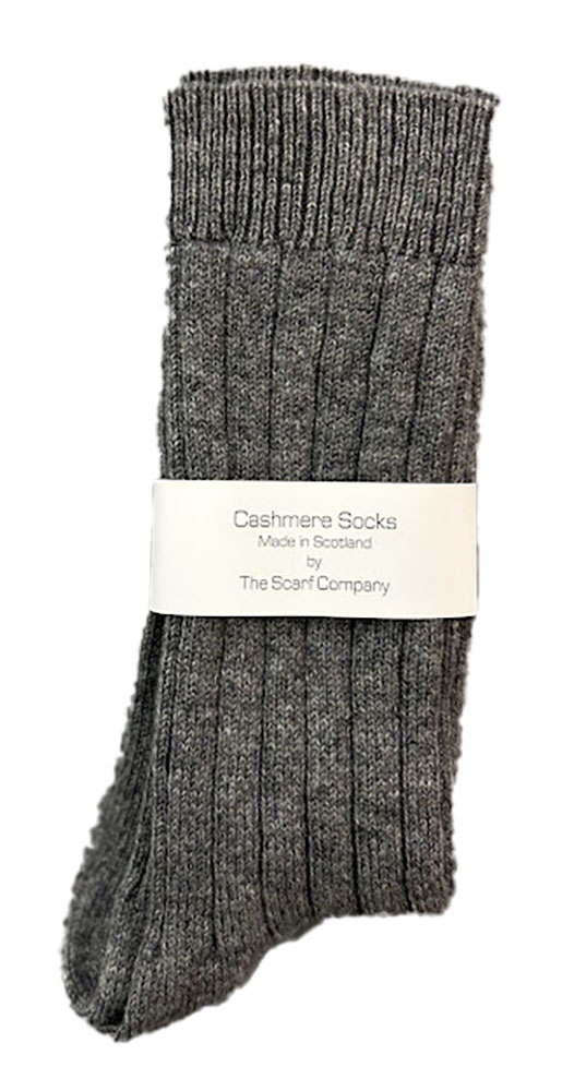 Scarf Company Men’s Cashmere Ribbed Socks – Durable Luxury Knitted in ...